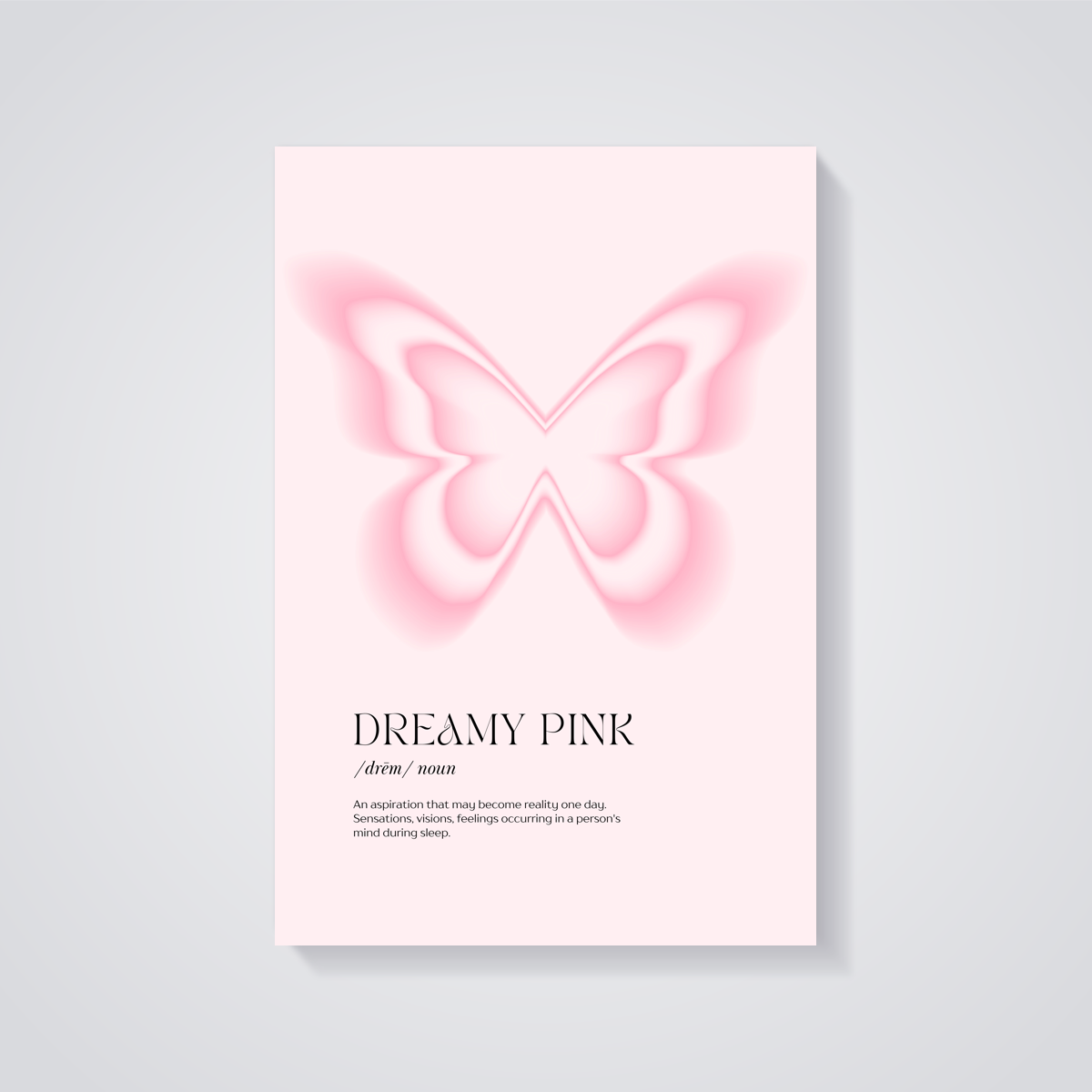 Pink Butterfly Dream Poster — vista posteriore