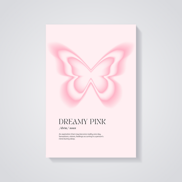 Pink Butterfly Dream Poster