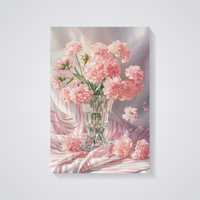 Pink Carnation Vase Poster — vista posteriore