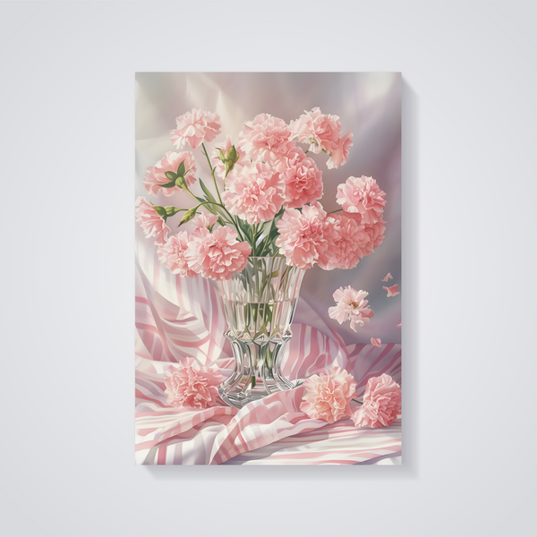 Pink Carnation Vase Poster