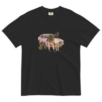 Pink Classic Car Graphic Heavyweight T Shirt — vista frontale