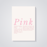 Pink Color Meaning Poster — vista posteriore