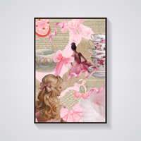 Pink Coquette Collage Poster — vista frontale