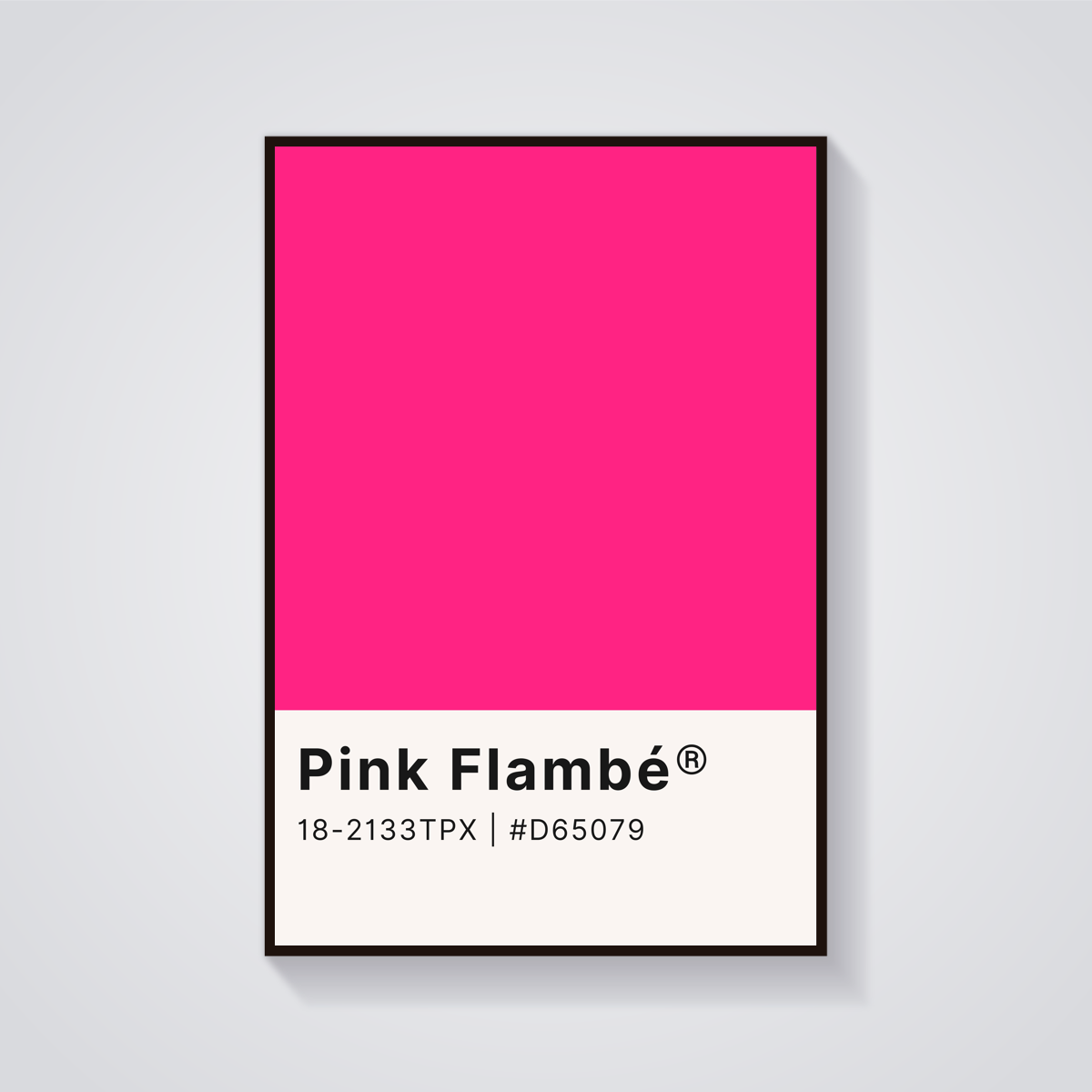 Pink Flambé Swatch Poster — vista frontale