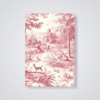 Pink Forest Deer Poster — vista posteriore