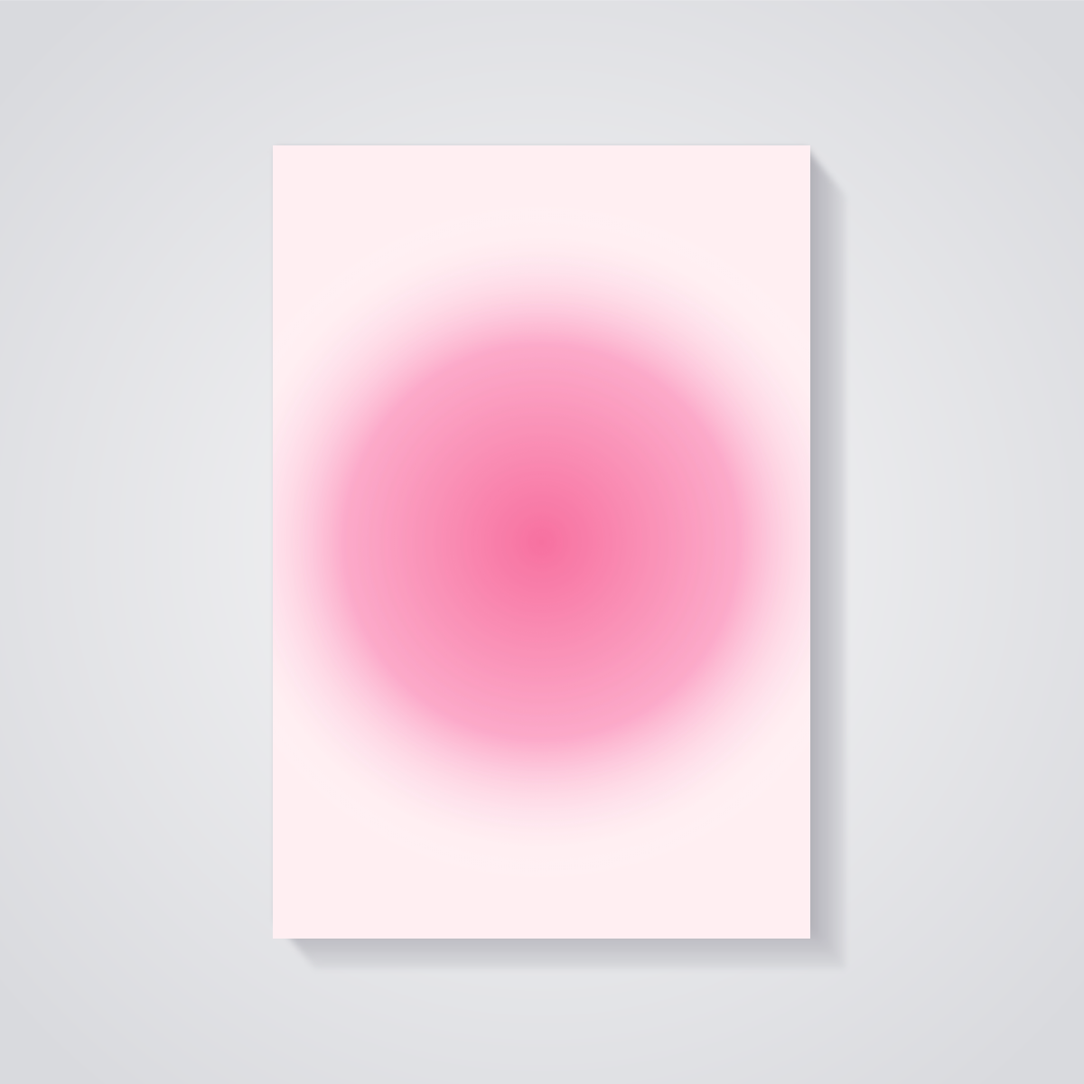 Pink Gradient Swirl Poster — vista posteriore