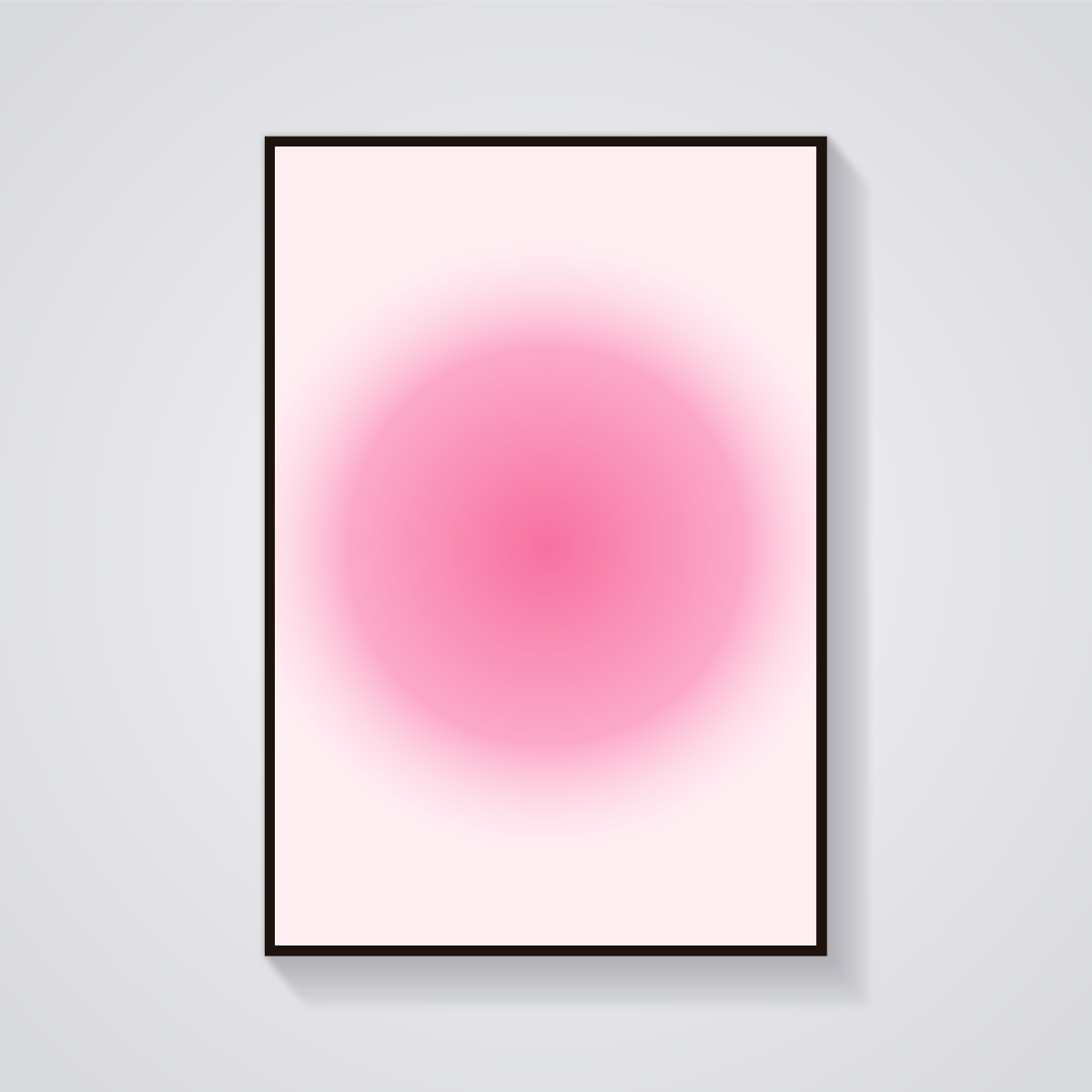 Pink Gradient Swirl Poster — vista frontale