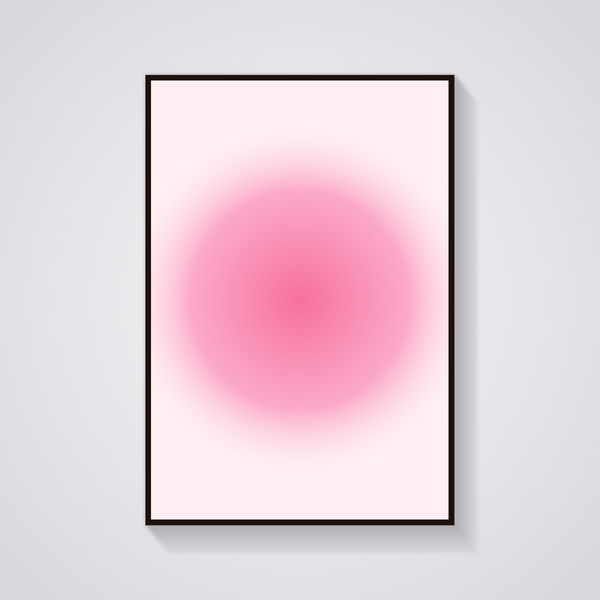 Pink Gradient Swirl Poster — vista frontale