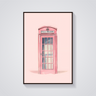 Pink Phone Booth Poster