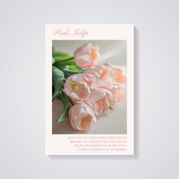Pink Tulips Bouquet Poster — vista posteriore