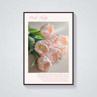 Pink Tulips Bouquet Poster — vista frontale