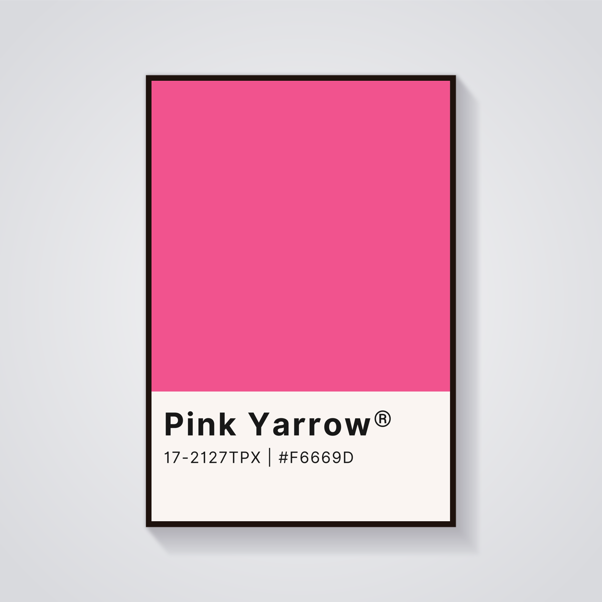 Pink Yarrow Color Poster — vista frontale