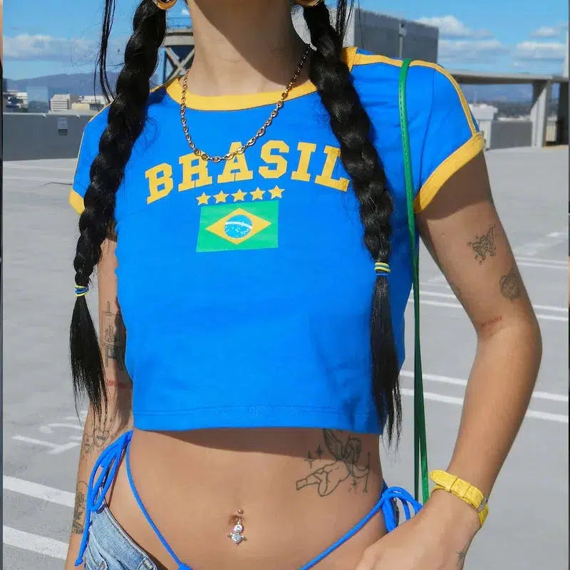 Portugal Baby Tee — dettaglio del tessuto