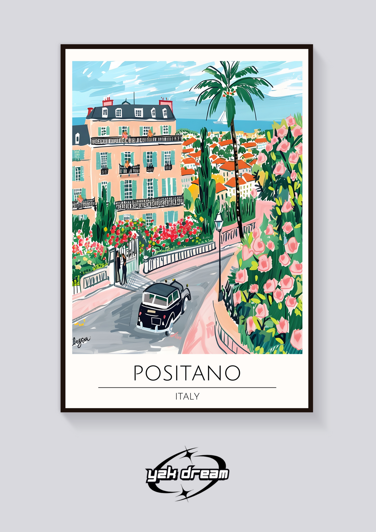 Positano Coastline Poster — vista posteriore