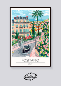 Positano Coastline Poster — vista posteriore