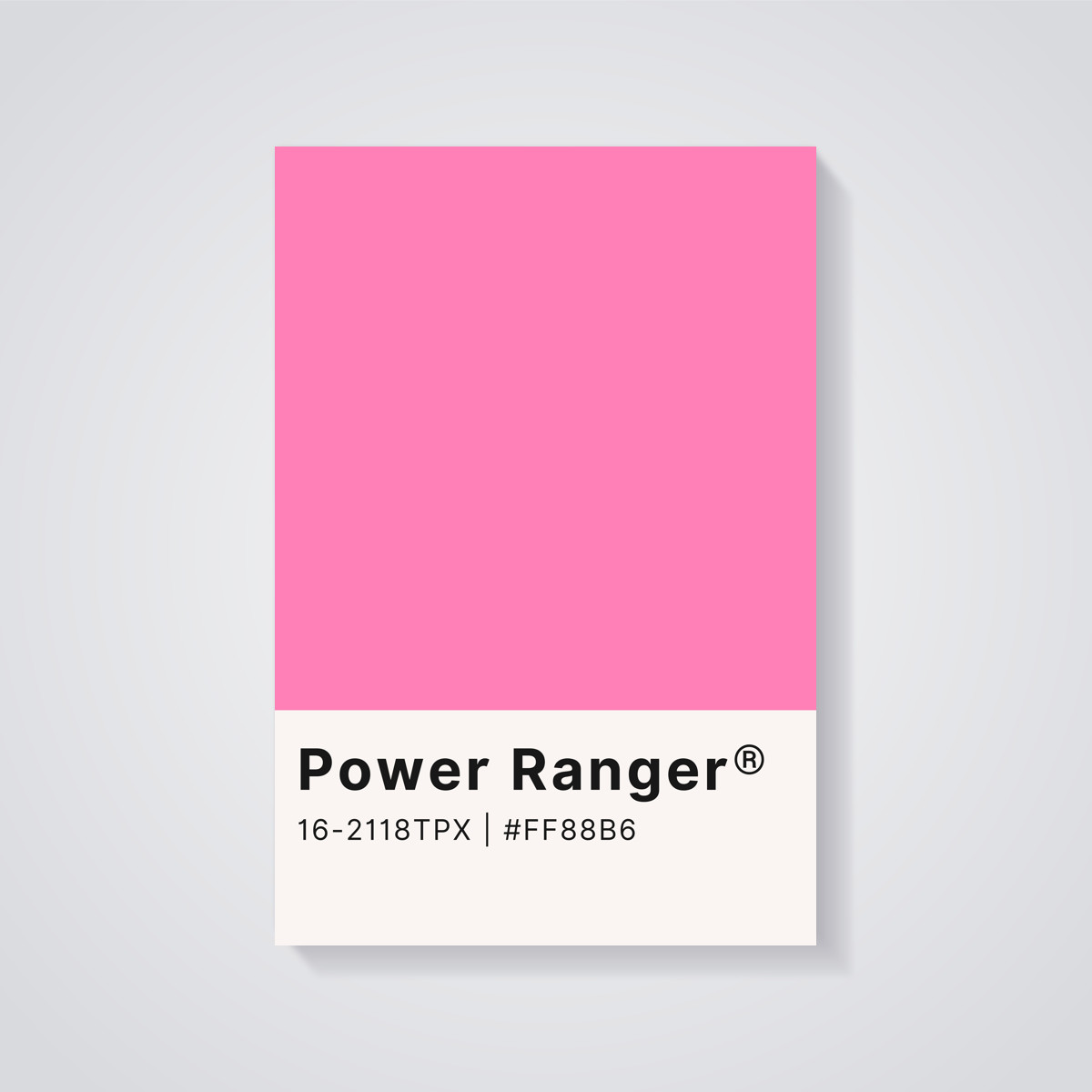 Power Ranger Pink Poster — vista posteriore