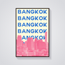 Preppy Bangkok Skyline Poster