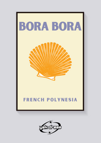Preppy Bora Bora Seashell Poster — vista posteriore