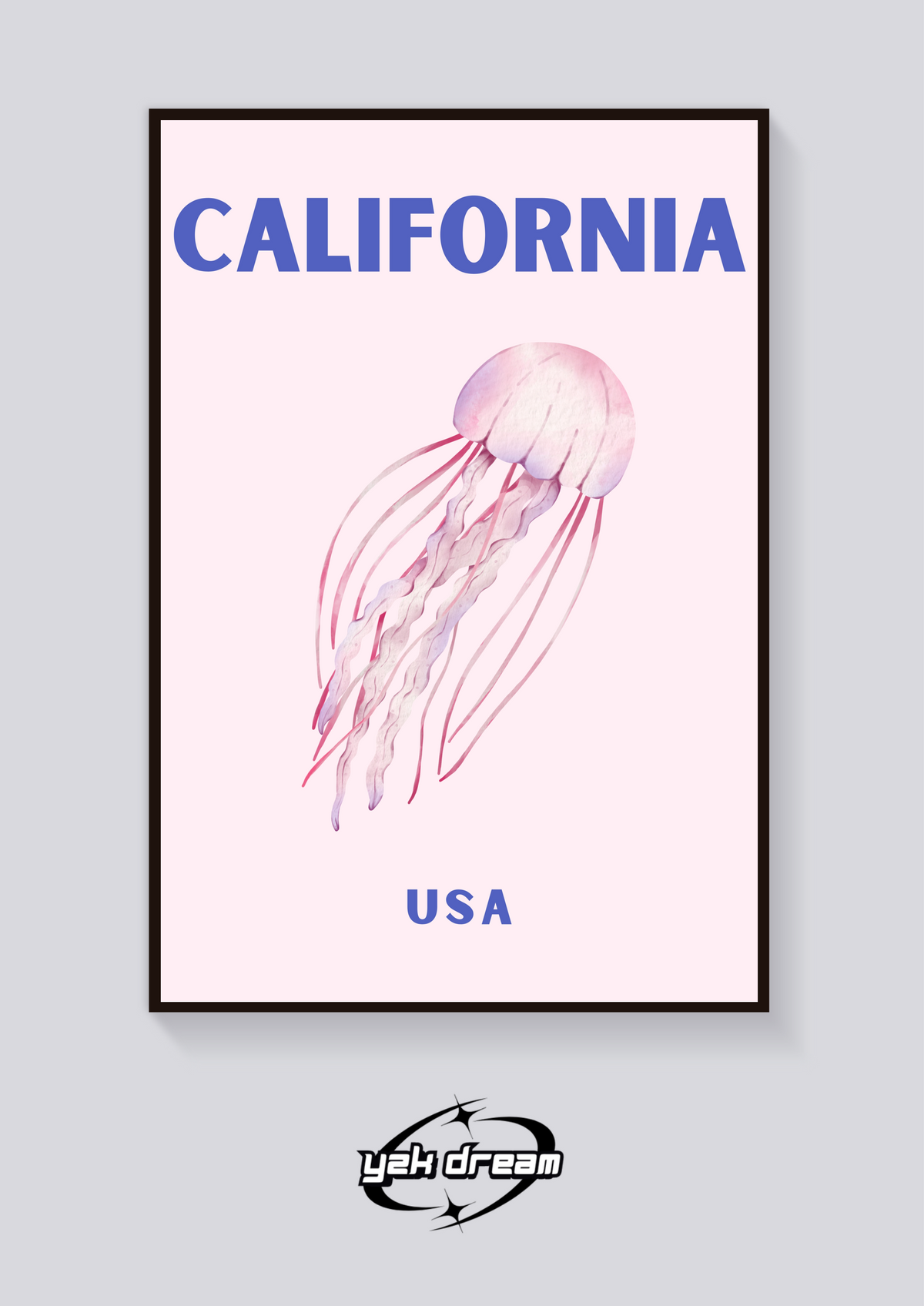 Preppy California Jellyfish Poster — vista posteriore