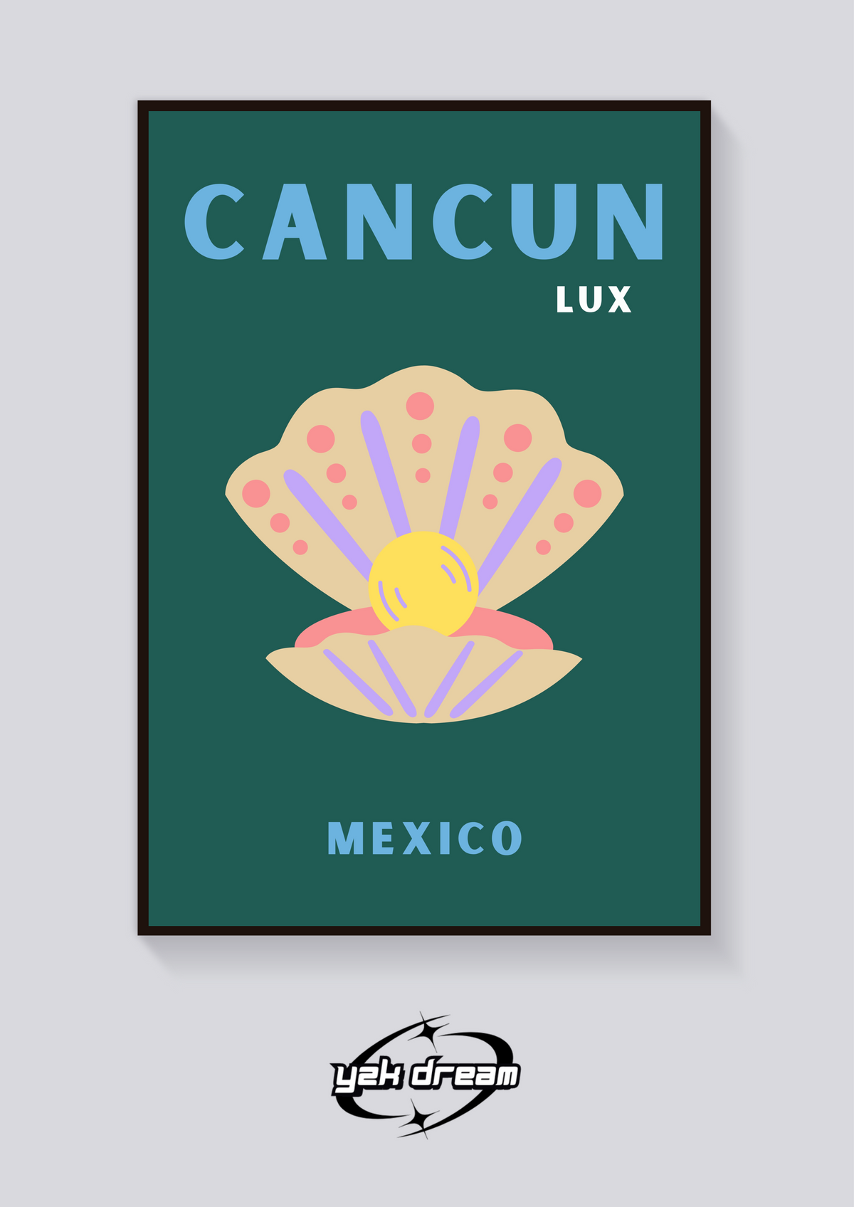 Preppy Cancun Shell Poster — vista posteriore