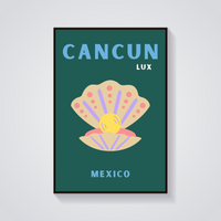 Preppy Cancun Shell Poster — vista frontale