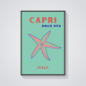 Preppy Capri Starfish Poster
