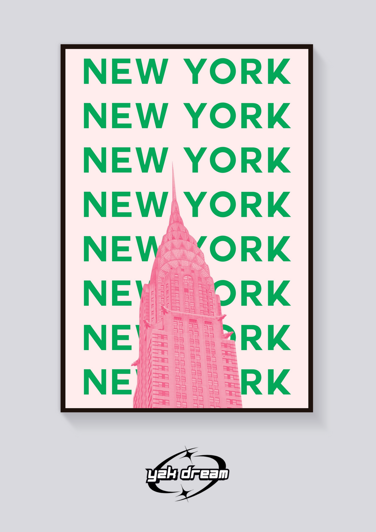 Preppy Chrysler Building New York Poster — vista posteriore