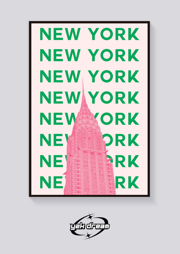 Preppy Chrysler Building New York Poster