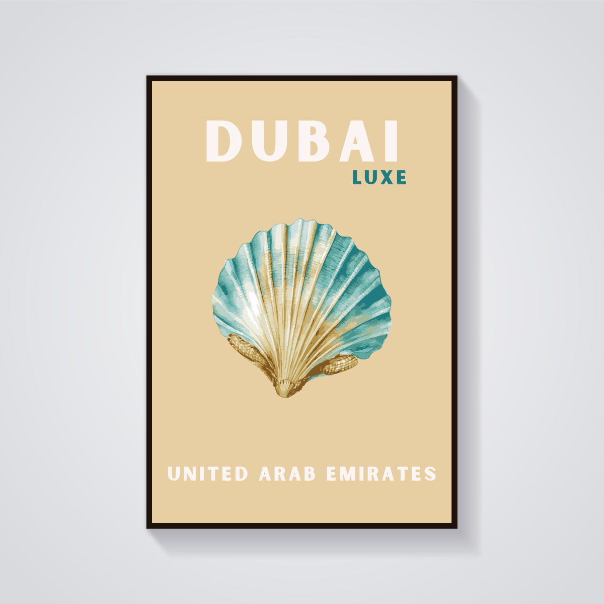 Preppy Dubai Shell Poster — vista frontale