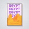 Preppy Egypt Destination Poster