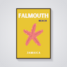 Preppy Falmouth Jamaica Starfish Poster