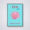 Preppy Fiji Seashell Poster