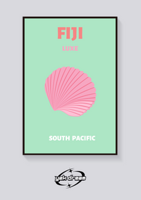 Preppy Fiji Shell Luxe Poster — vista posteriore