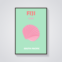 Preppy Fiji Shell Luxe Poster — vista frontale