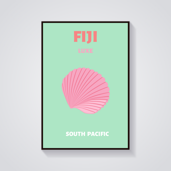 Preppy Fiji Shell Luxe Poster — vista frontale