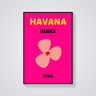 Preppy Havana Cuba Flower Poster