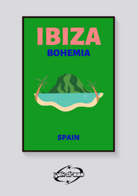 Preppy Ibiza Beach Bohemia Poster — vista posteriore