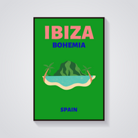Preppy Ibiza Beach Bohemia Poster — vista frontale