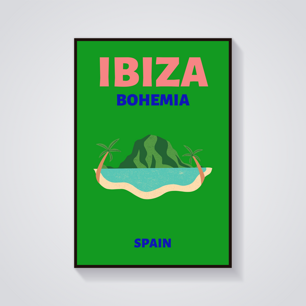 Preppy Ibiza Beach Bohemia Poster — vista frontale