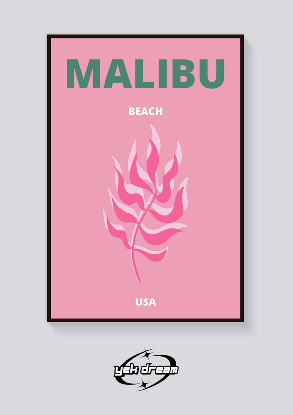 Preppy Malibu Beach USA Poster