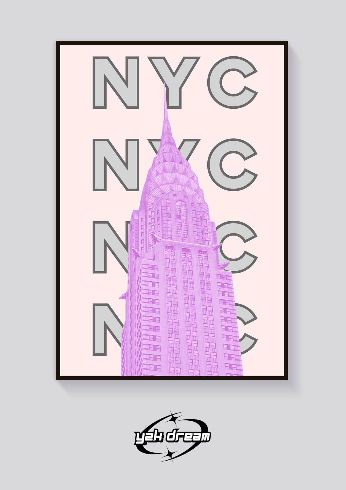 Preppy NYC Chrysler Building Poster — vista posteriore