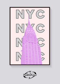 Preppy NYC Chrysler Building Poster — vista posteriore