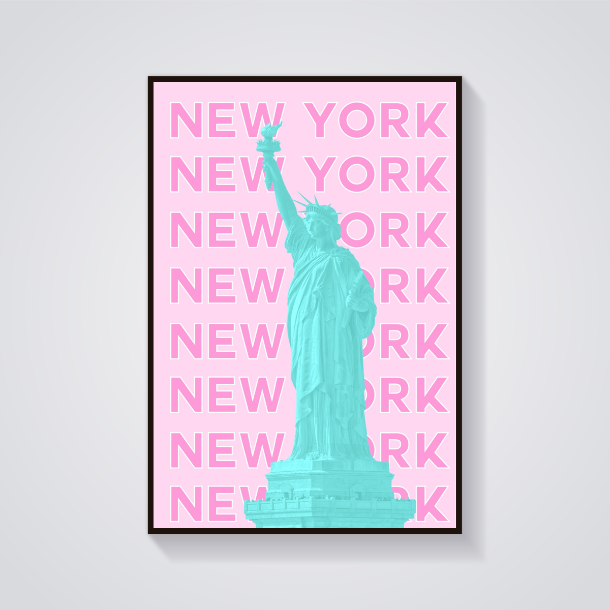 Preppy NYC Statue of Liberty Poster — vista frontale