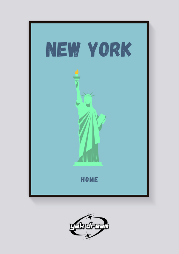 Preppy New York Statue of Liberty Poster