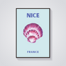 Preppy Nice France Seashell Poster