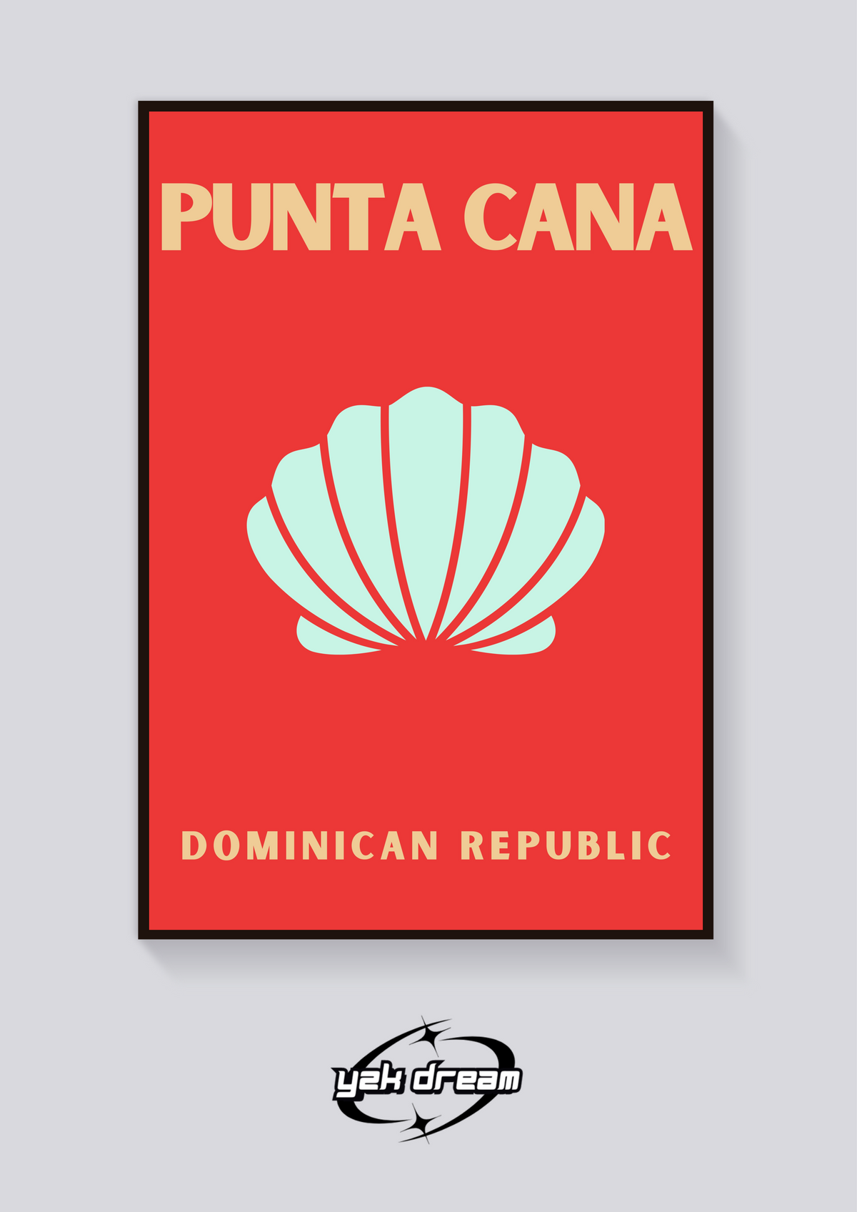 Preppy Punta Cana Dominican Republic Poster — vista posteriore