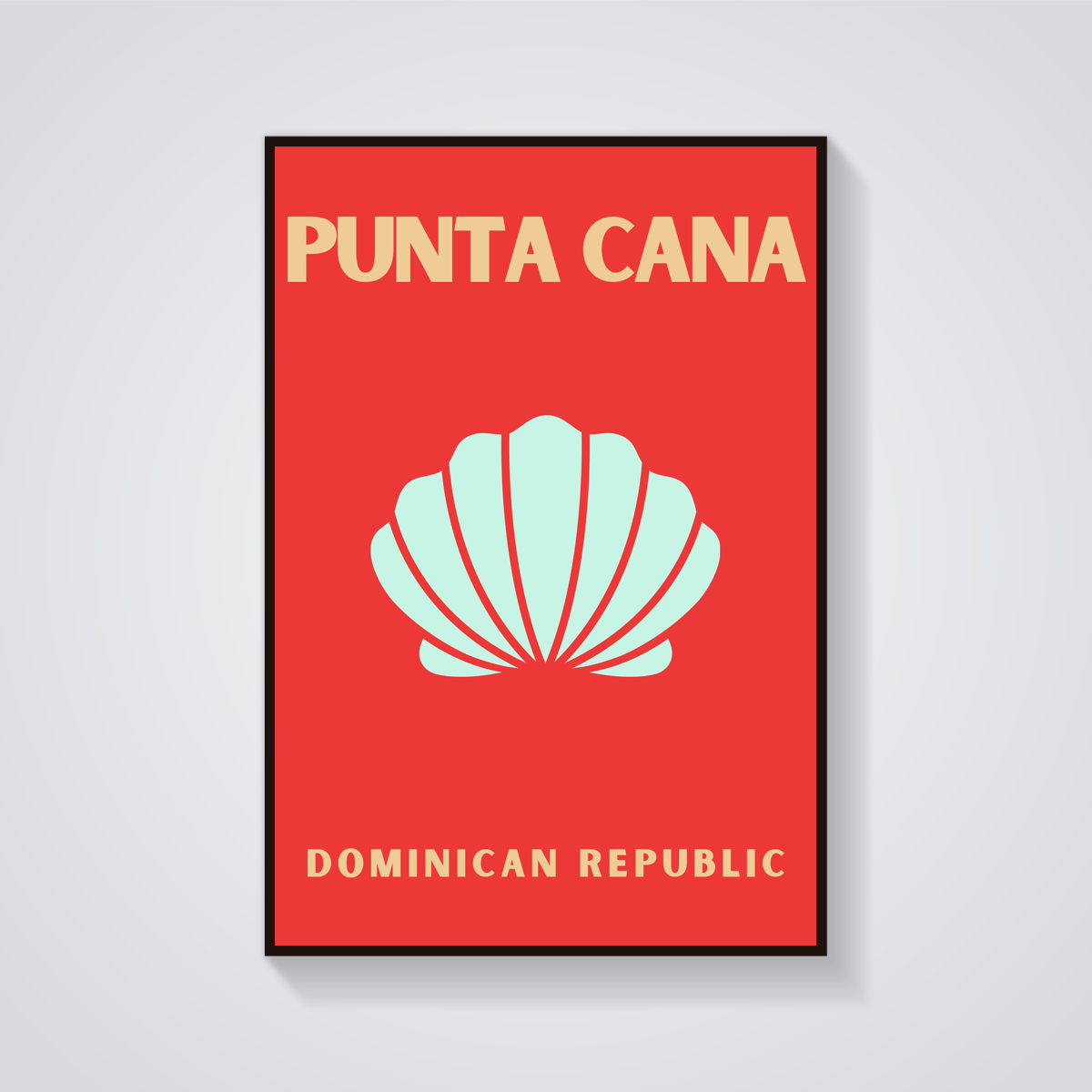 Preppy Punta Cana Dominican Republic Poster — vista frontale