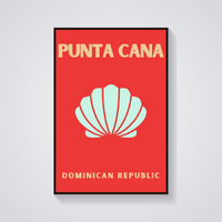 Preppy Punta Cana Dominican Republic Poster — vista frontale