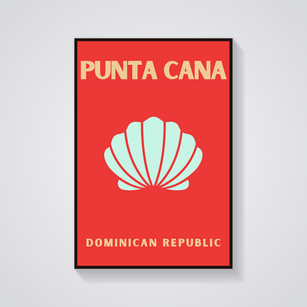 Preppy Punta Cana Dominican Republic Poster — vista frontale