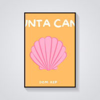 Preppy Punta Cana Seashell Poster — vista frontale